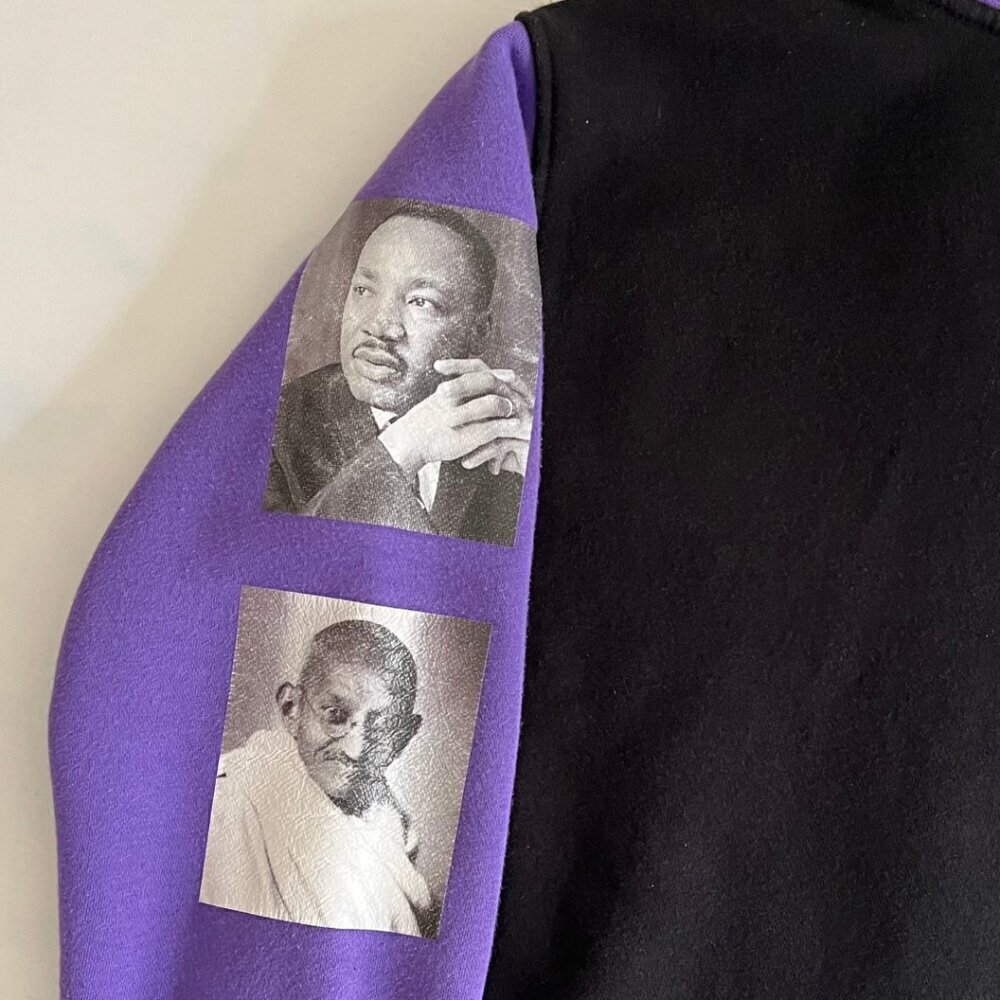 Garage Purple & Black y2k Higher Power Graphic Zip Up Hoodie - Picture 5 of 8